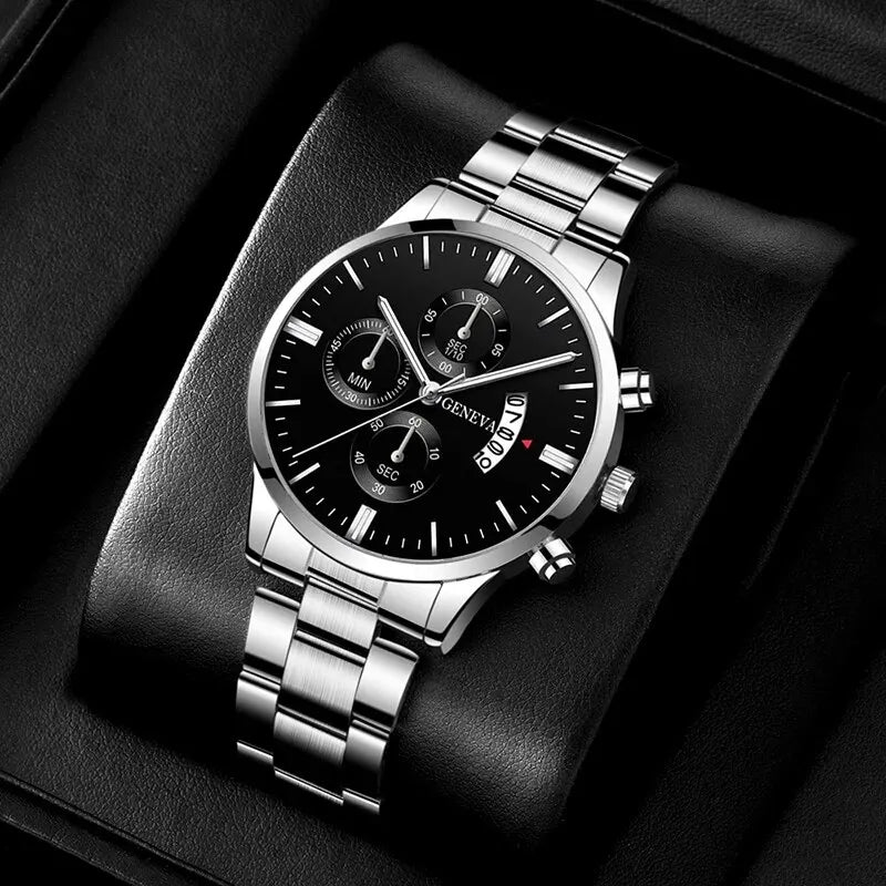Montre homme calendrier-Quartz