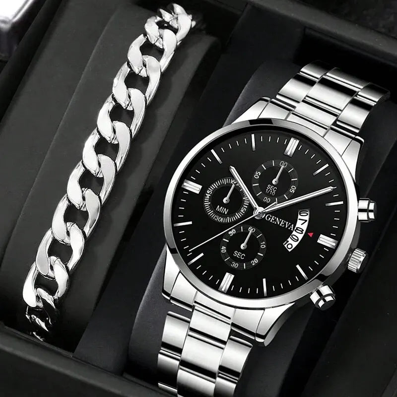 Montre homme calendrier-Quartz