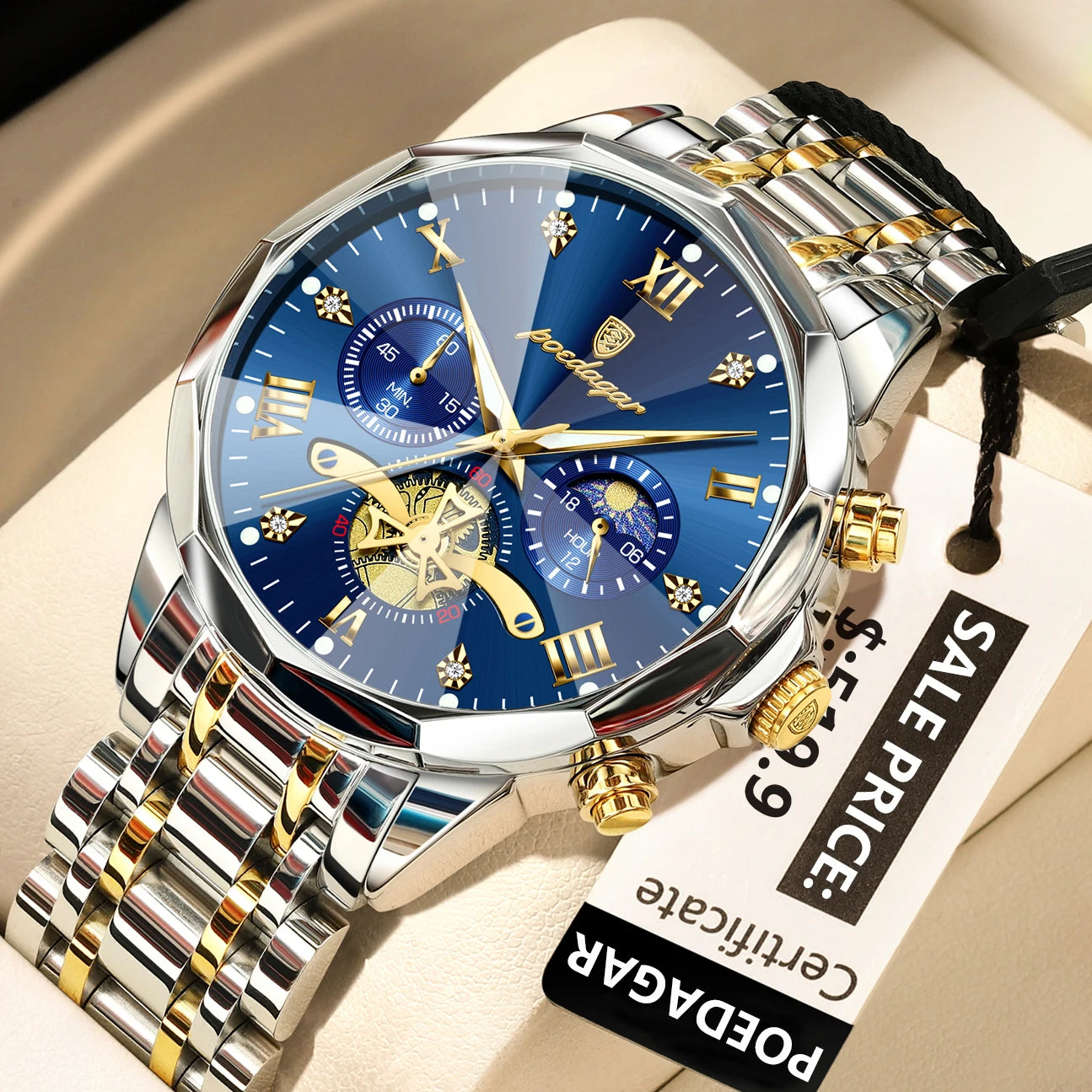 Montre homme lumineuse