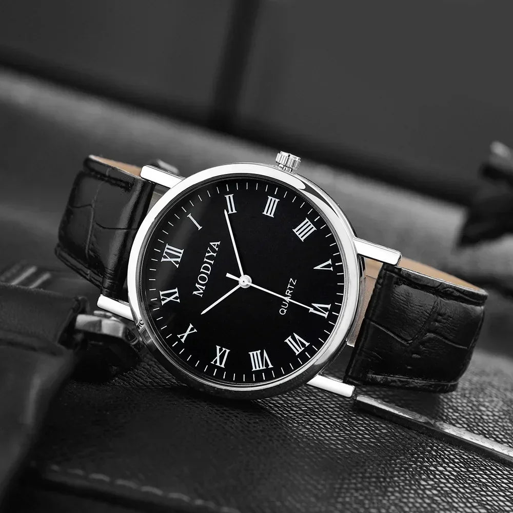 Montre homme avec bracelet en cuir