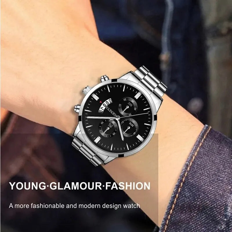 Montre homme calendrier-Quartz
