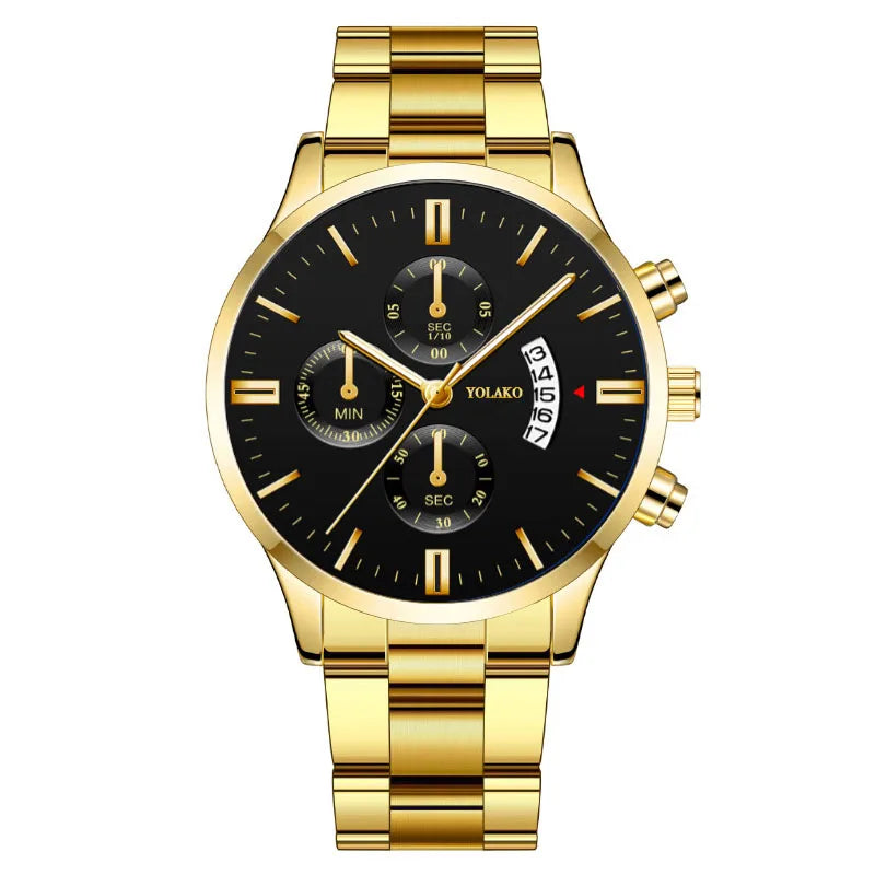 Montre homme acier dorée