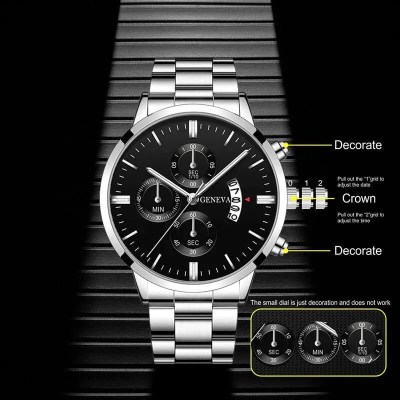 Montre homme calendrier-Quartz