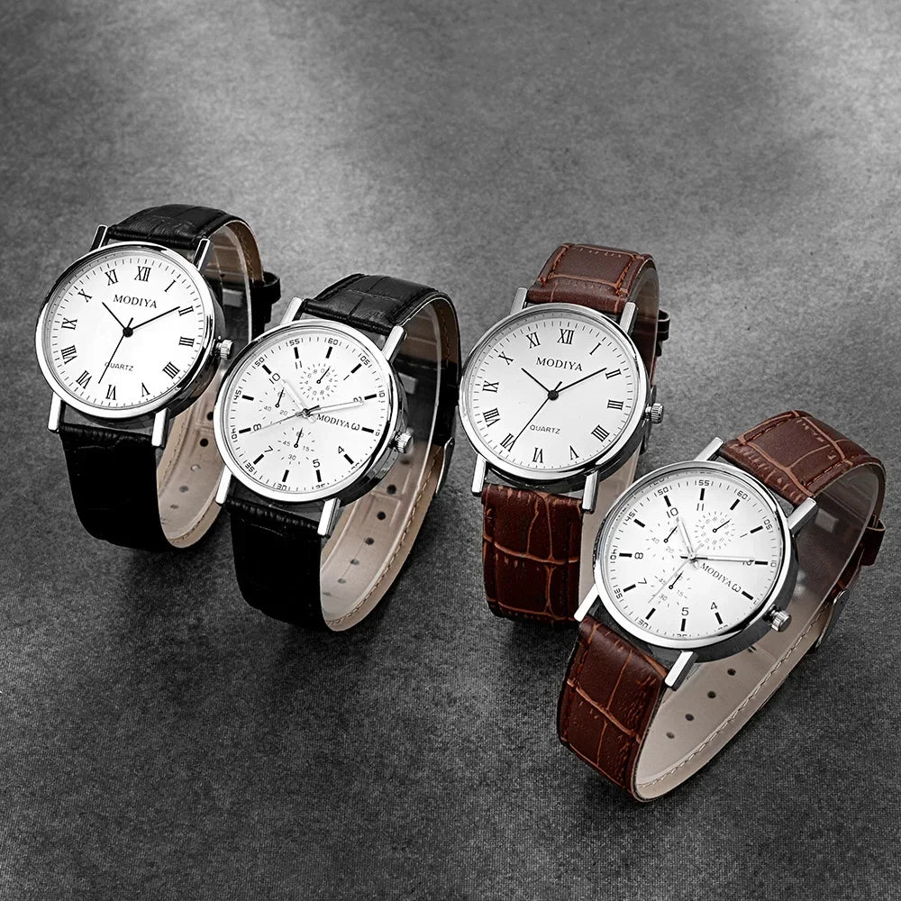 Montre homme avec bracelet en cuir