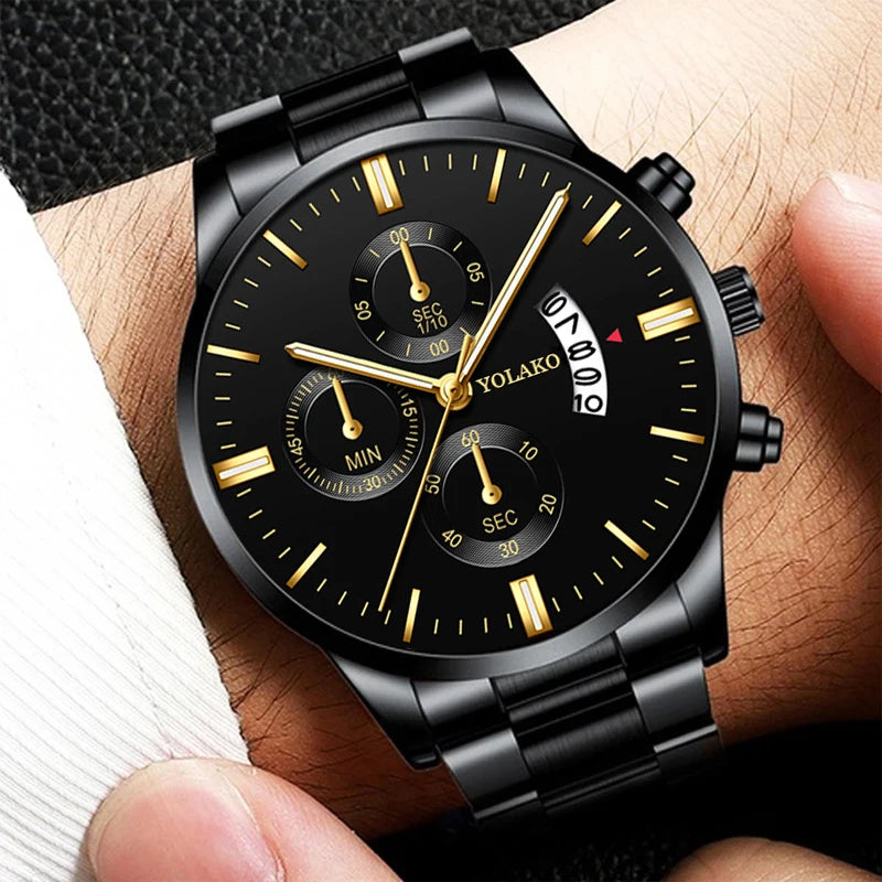 Montre homme acier dorée