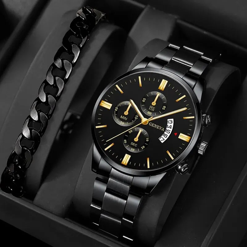 Montre homme calendrier-Quartz