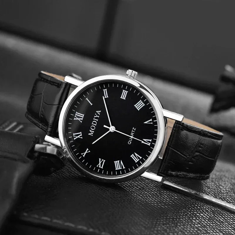 Montre homme avec bracelet en cuir