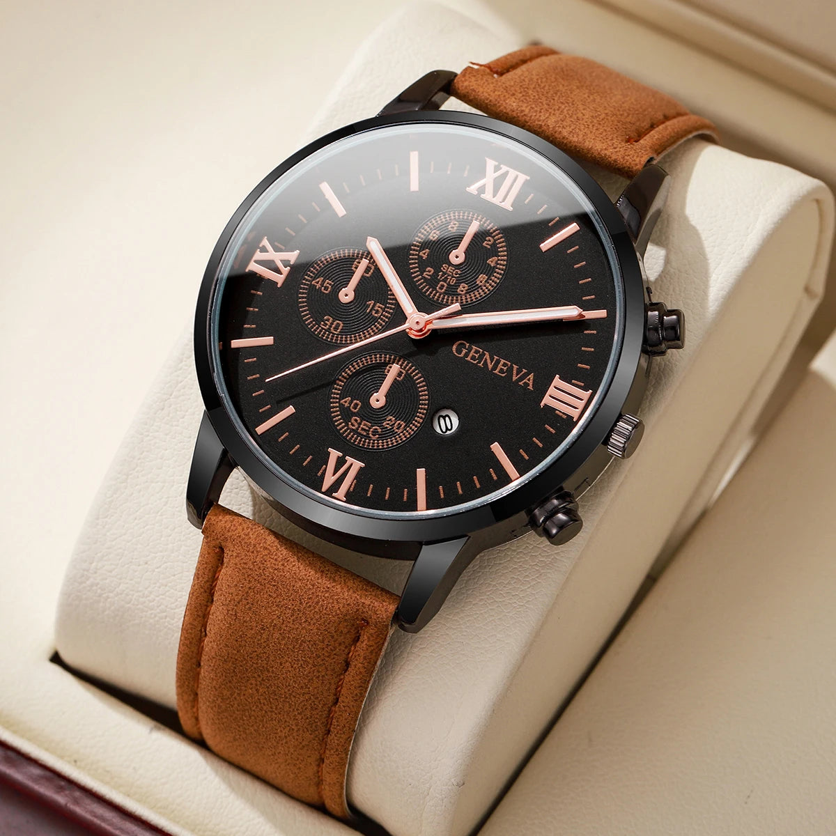 Montre GENEVA bracelet en cuir