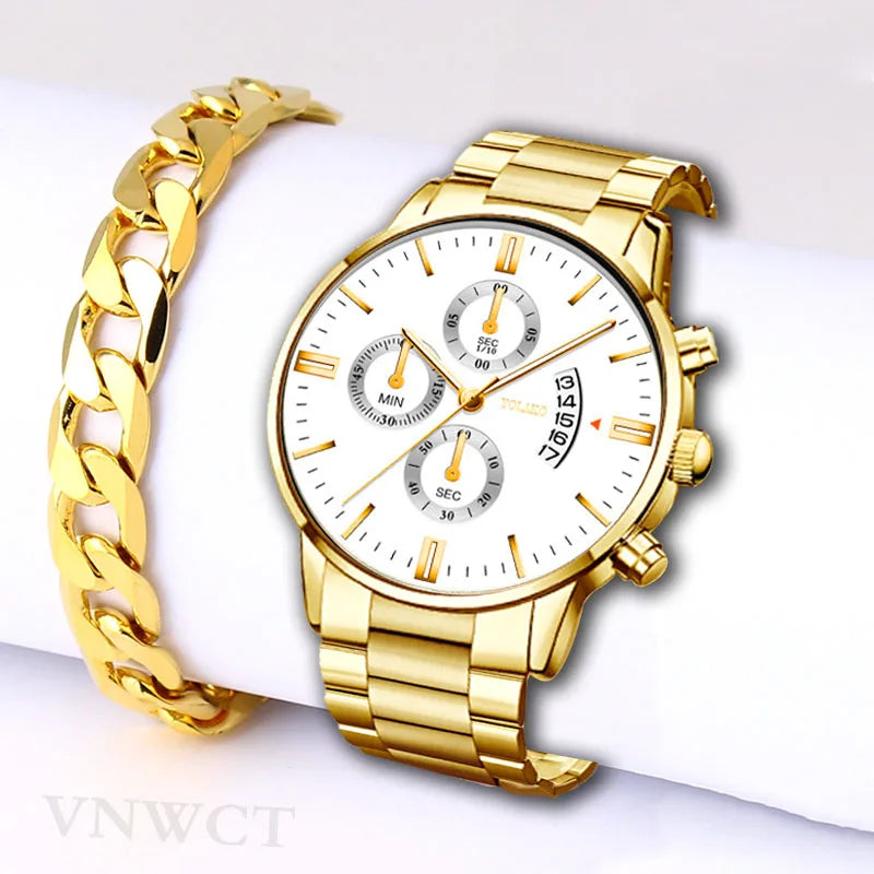 Montre homme acier dorée