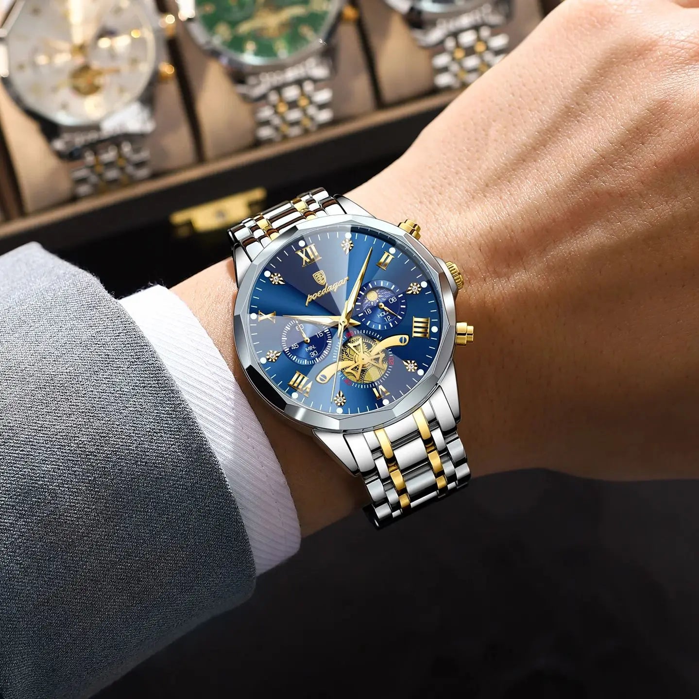 Montre homme lumineuse