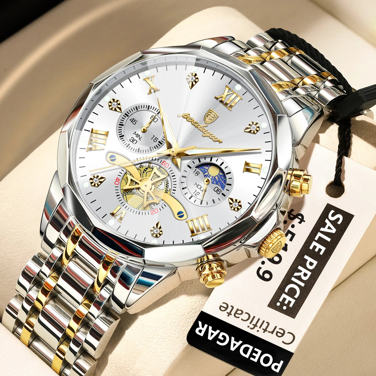 Montre homme lumineuse