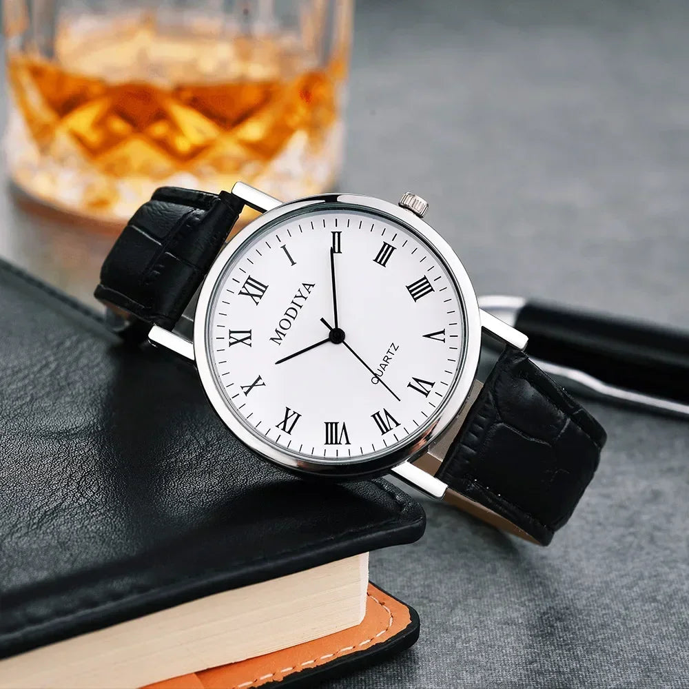 Montre homme avec bracelet en cuir