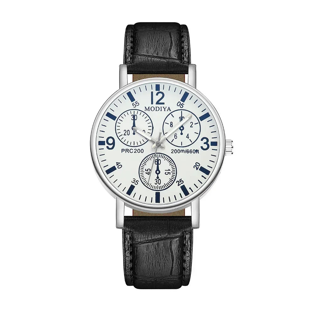 Montre homme avec bracelet en cuir