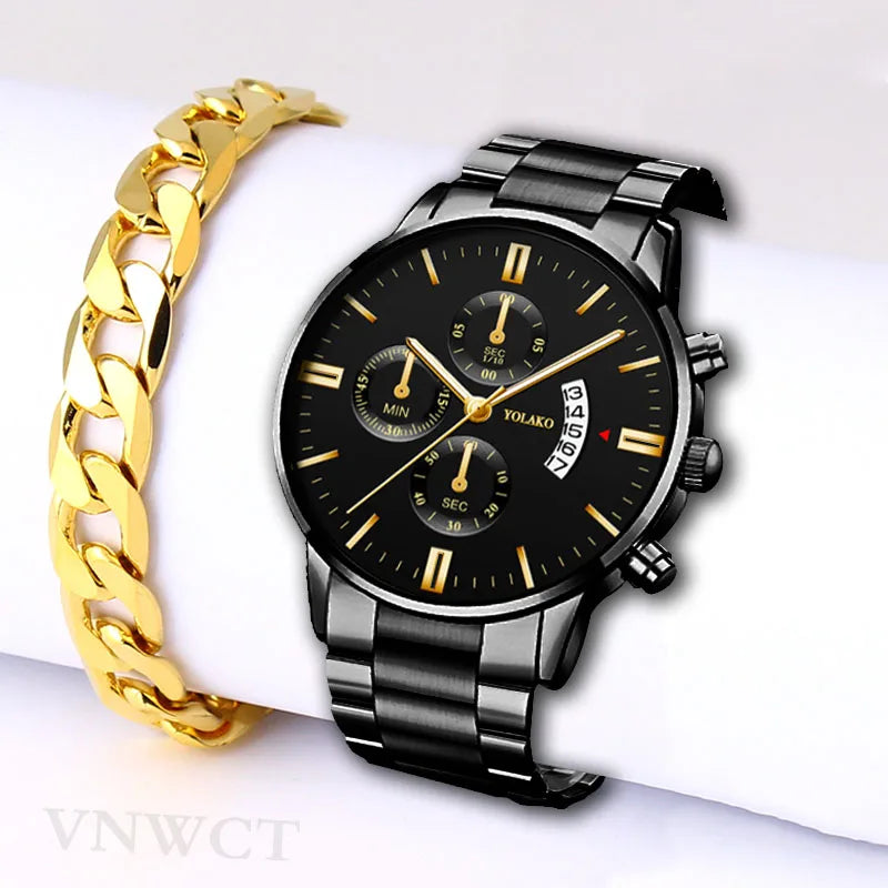 Montre homme acier dorée