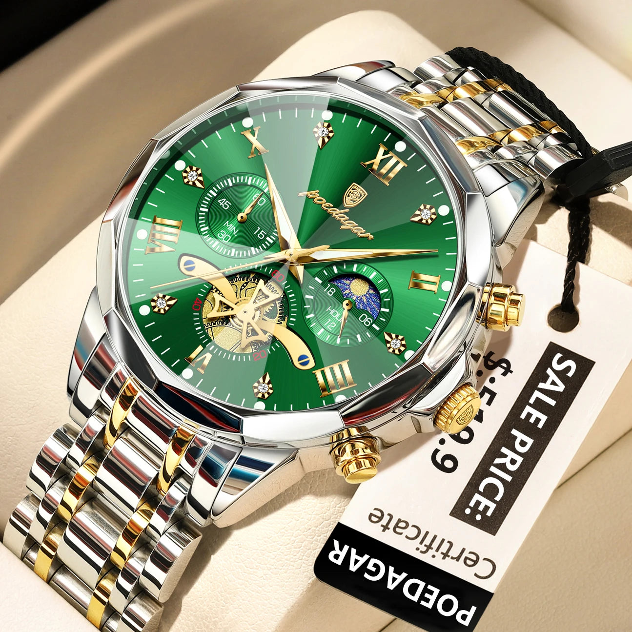 Montre homme lumineuse