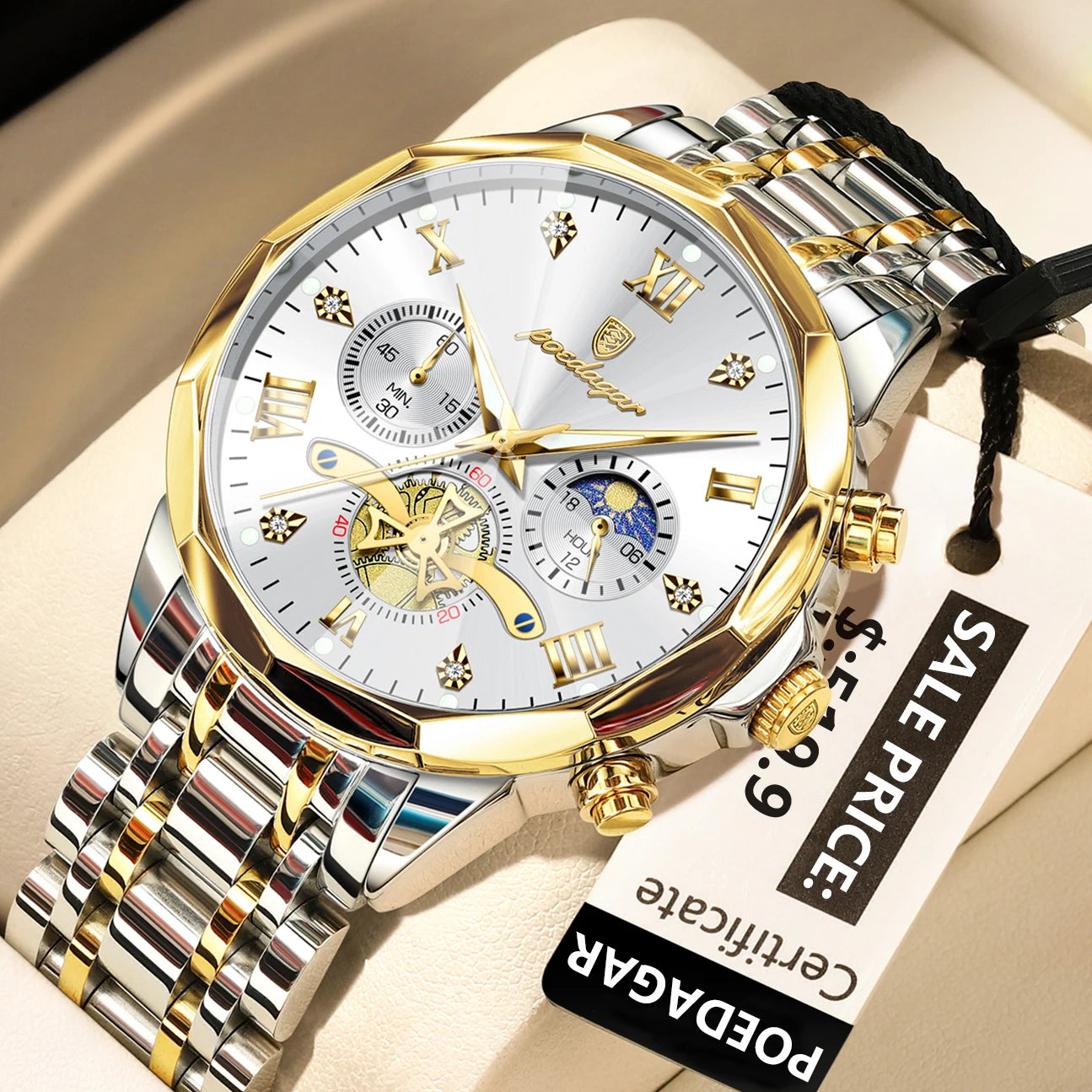 Montre homme lumineuse