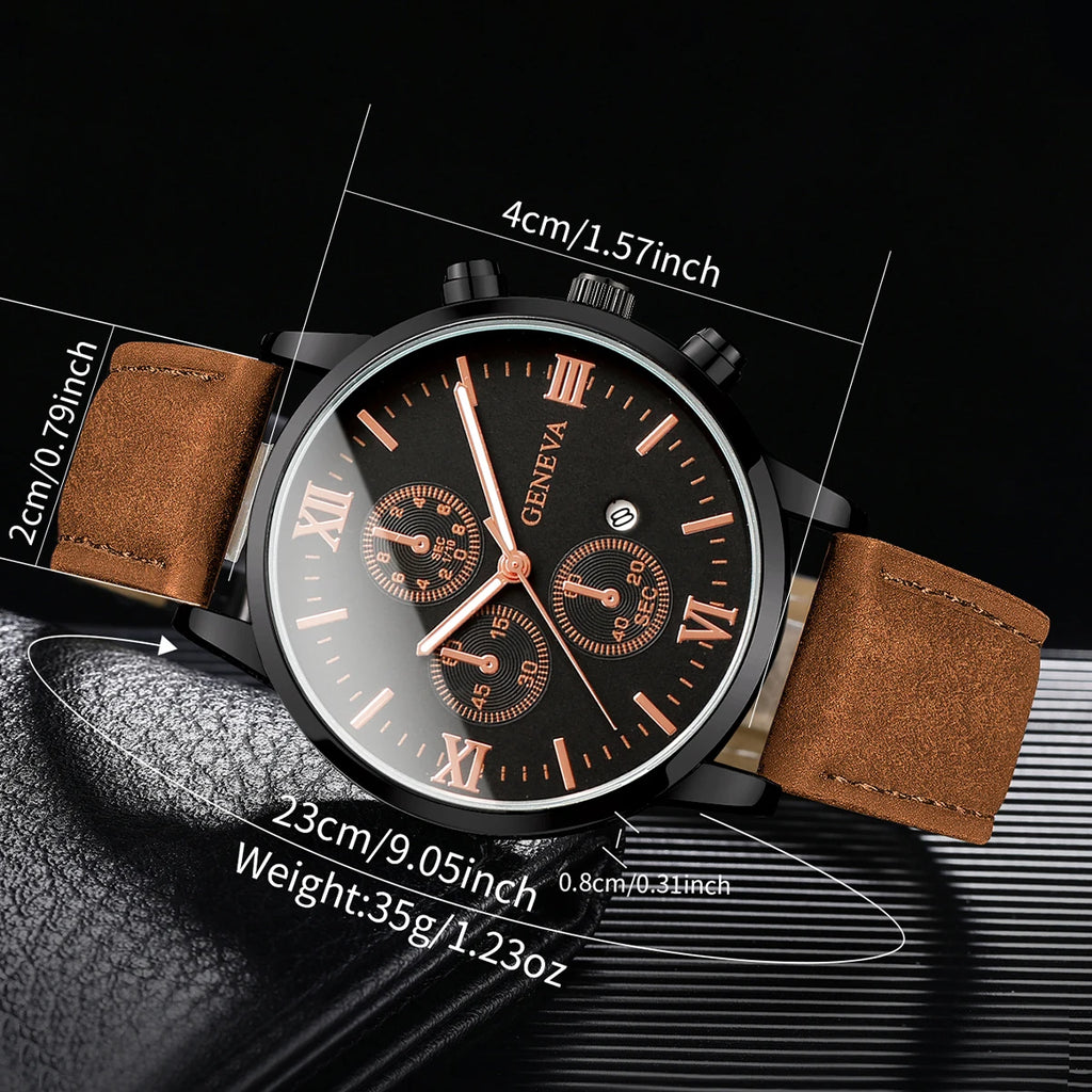 Montre GENEVA bracelet en cuir