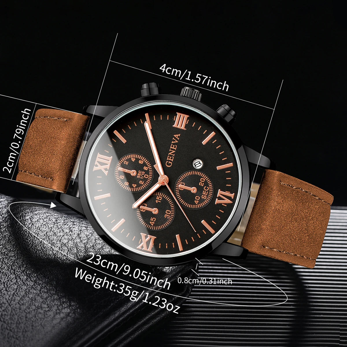 Montre GENEVA bracelet en cuir