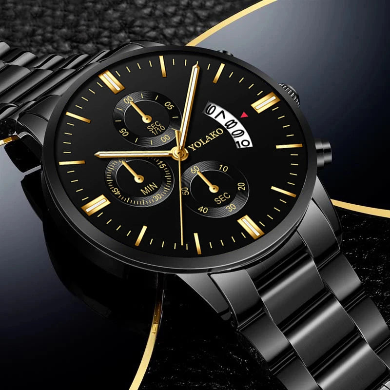 Montre homme acier dorée
