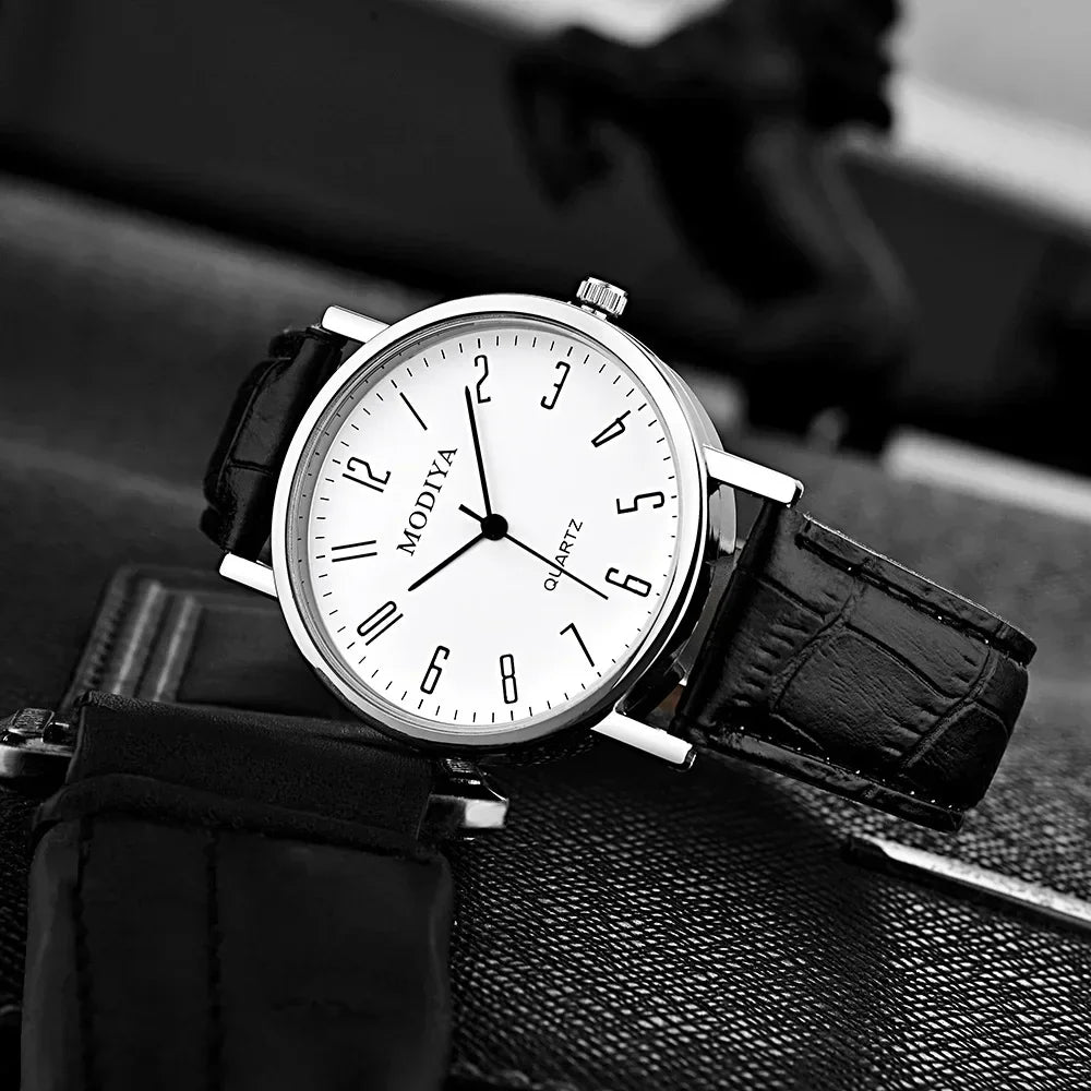 Montre homme avec bracelet en cuir