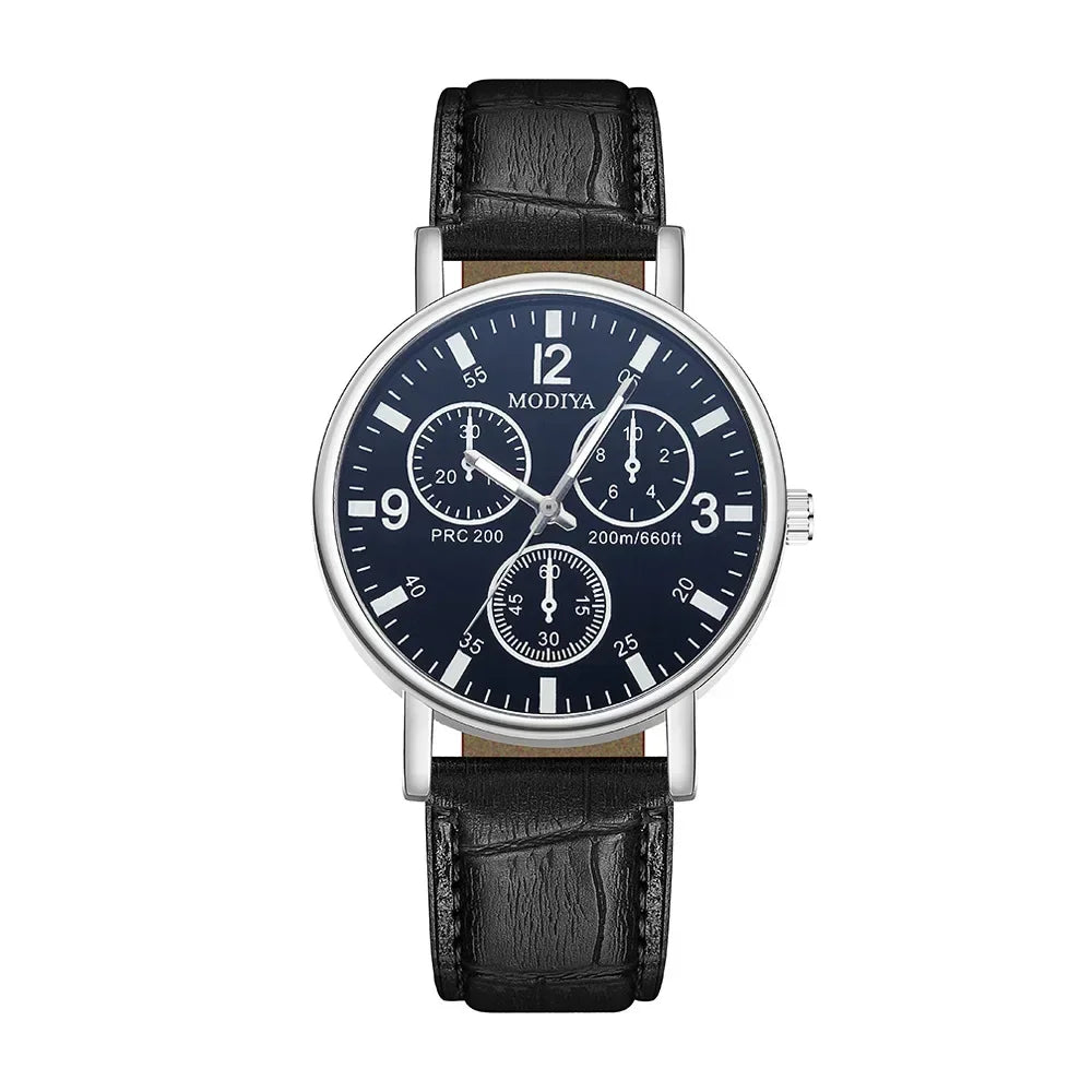 Montre homme avec bracelet en cuir