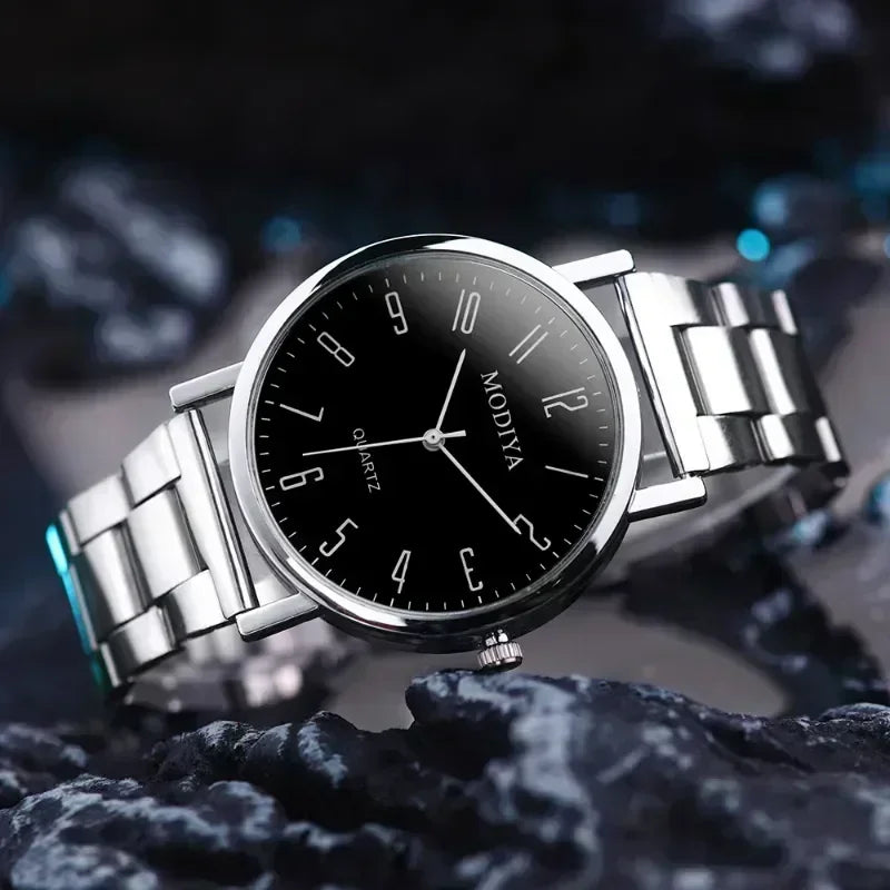 Montre à Quartz homme  en acier décontactée