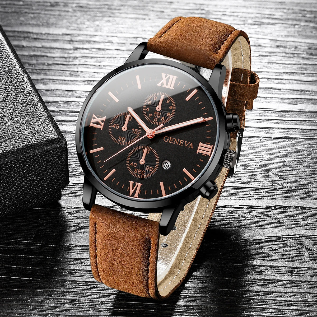 Montre GENEVA bracelet en cuir