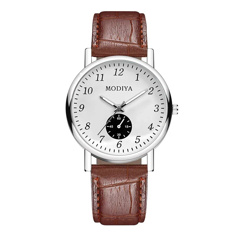 Montre homme avec bracelet en cuir