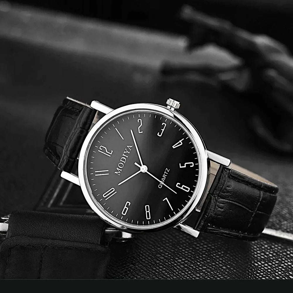 Montre homme avec bracelet en cuir